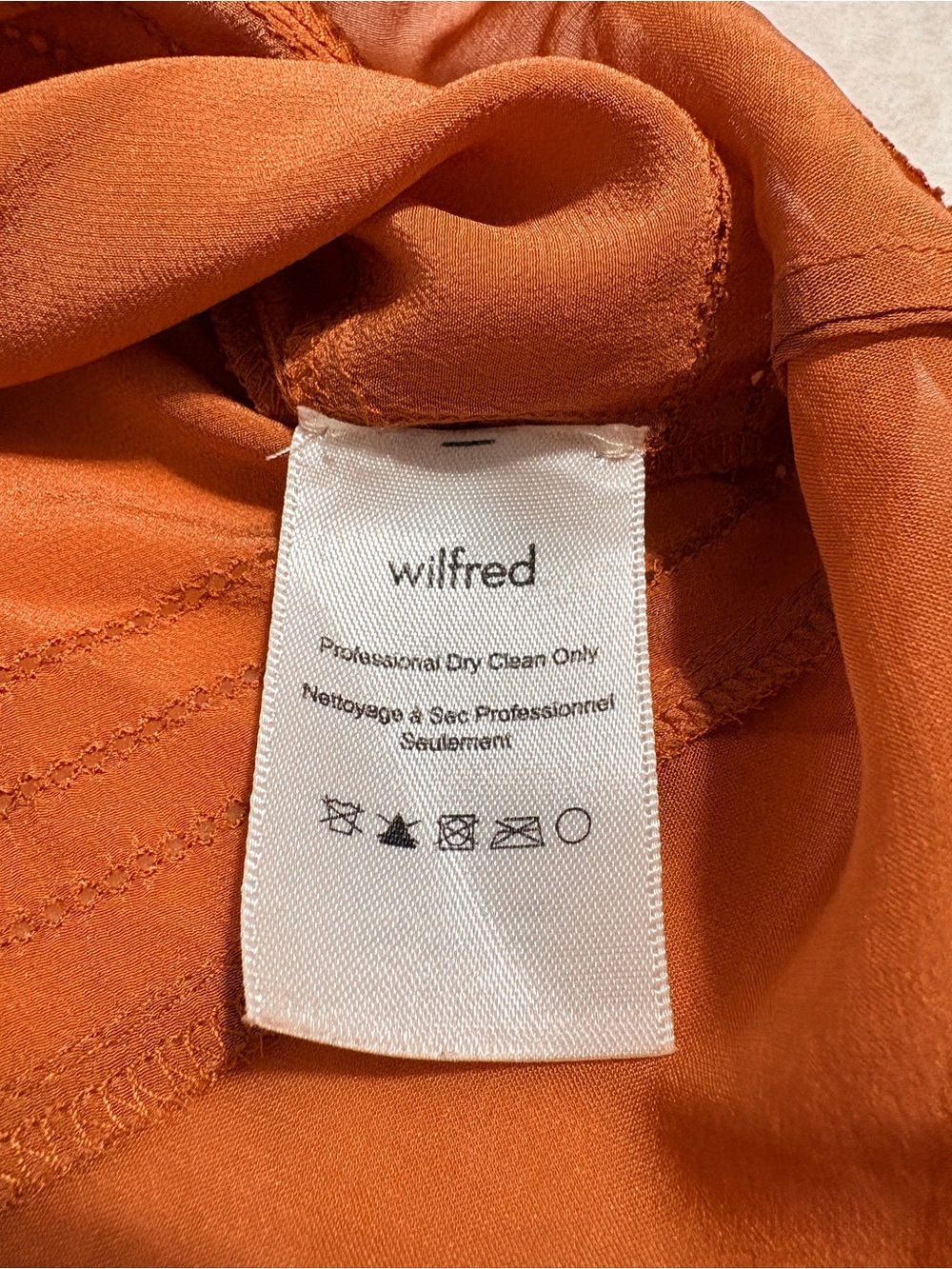 Aritzia Wilfred Everly 100% Silk Camisole Top Burnt Orange - Picture 6 of 11